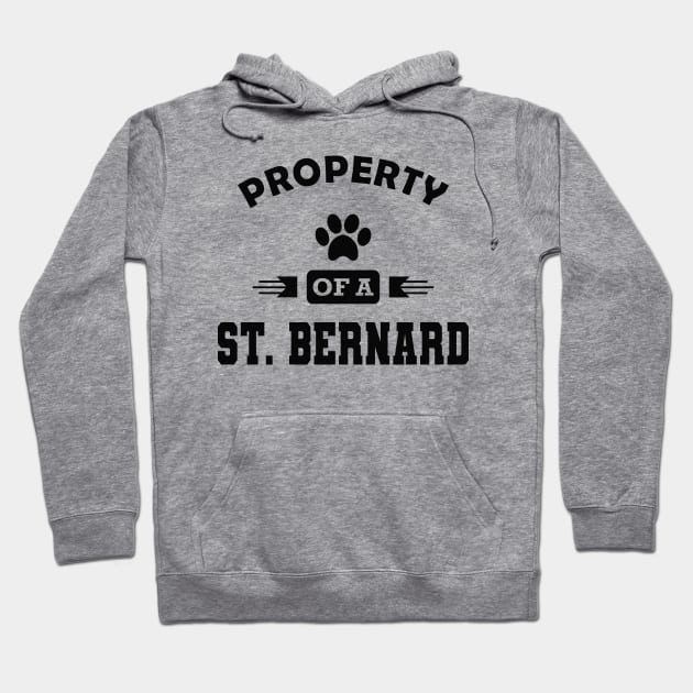 St. Bernard Dog - Property of a St. Bernard Hoodie by KC Happy Shop